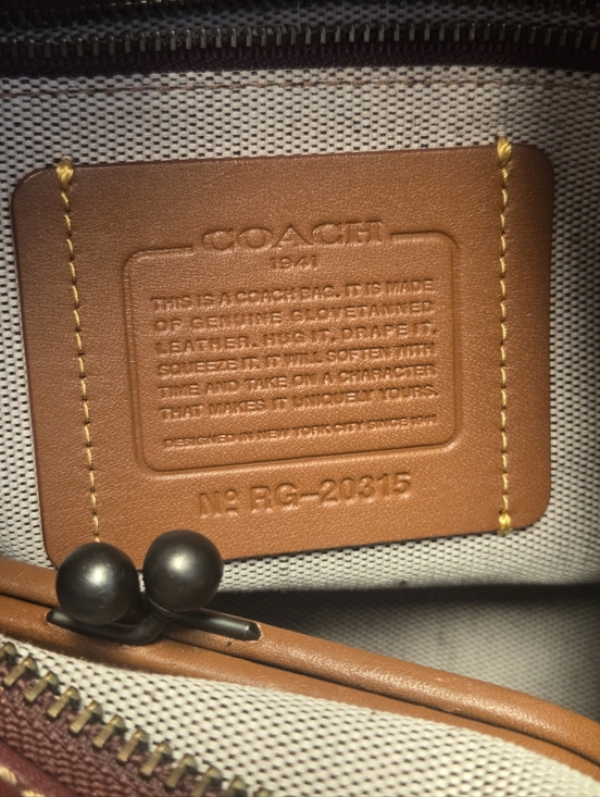 Coach ROGUE 30 Oxblood With Rivets - Picture 11 of 16
